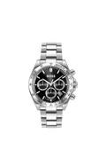 HUGO BOSS men's chronograph watch 43mm stainless steel (British brand)