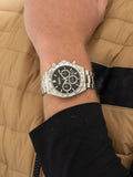 HUGO BOSS men's chronograph watch 43mm stainless steel (British brand)