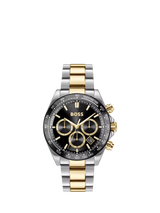 John Lewis HUGO BOSS Hero Chronograph Men's Bracelet Watch, Bi-colour, 43mm- Buy online at McGrocer
