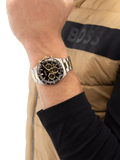 HUGO BOSS Here chronograph watch bi-colour bracelet, imported from the UK
