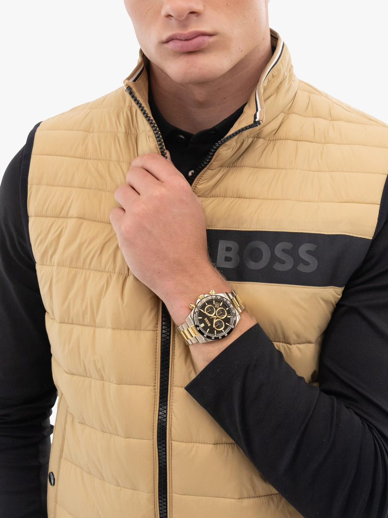 HUGO BOSS Here chronograph watch bi-colour bracelet, imported from the UK