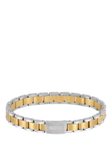John Lewis HUGO BOSS Metal Link Essentials Men's Two-Toned Bi-colour Bracelet 200mm- Buy online at McGrocer