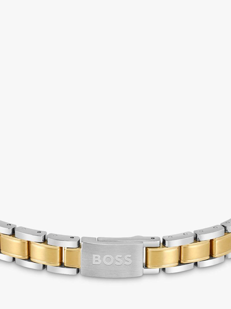 HUGO BOSS men's two-toned bracelet stainless steel, UK version