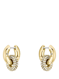 HUGO BOSS crystal huggie hoop earrings 14mm (British brand)