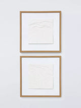 John Lewis John Lewis Layered Paper Framed Canvas Wall Art, Set of 2, 50 x 50cm, White- Buy online at McGrocer