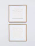 John Lewis layered paper framed canvas set white 50x50cm, imported from the UK