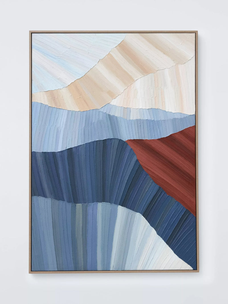 John Lewis Coastal Fan framed canvas 100x70cm (British brand)