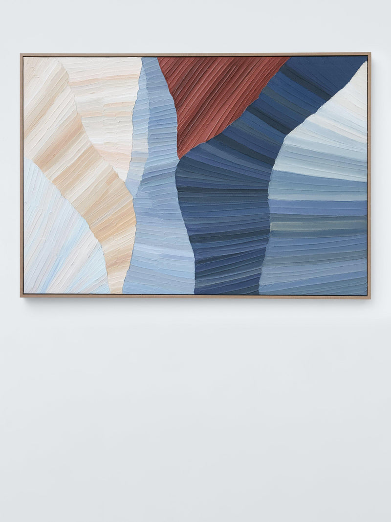John Lewis Coastal Fan framed canvas 100x70cm (British brand)