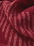 TBCo oversized wool scarf burgundy wave stripes, imported from the UK
