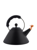 Alessi stovetop kettle with bird whistle black, UK version