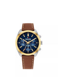 Tommy Hilfiger chronograph watch brown leather strap 40mm - British product