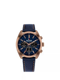 Tommy Hilfiger chronograph watch blue dial leather strap (British brand)