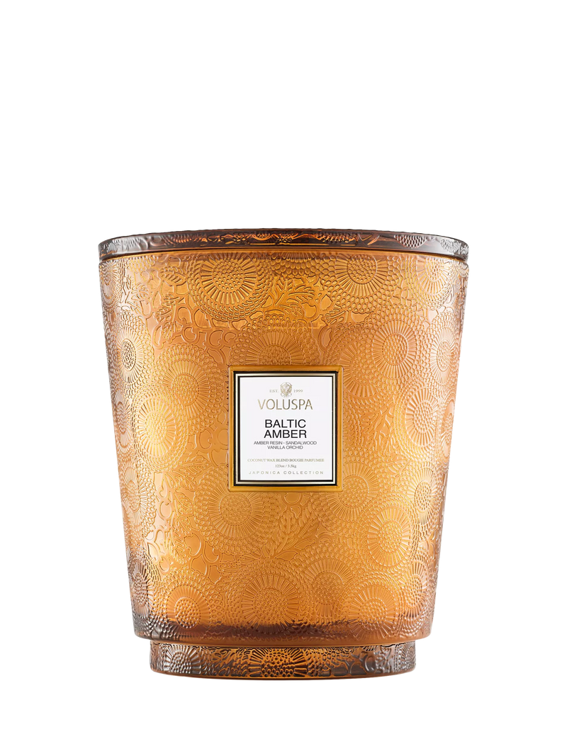 Voluspa Baltic Amber five wick candle 3.5kg, imported from the UK