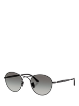 John Lewis Armani Exchange AR6177 Men's Round Sunglasses, Matte Black/Grey Gradient- Buy online at McGrocer
