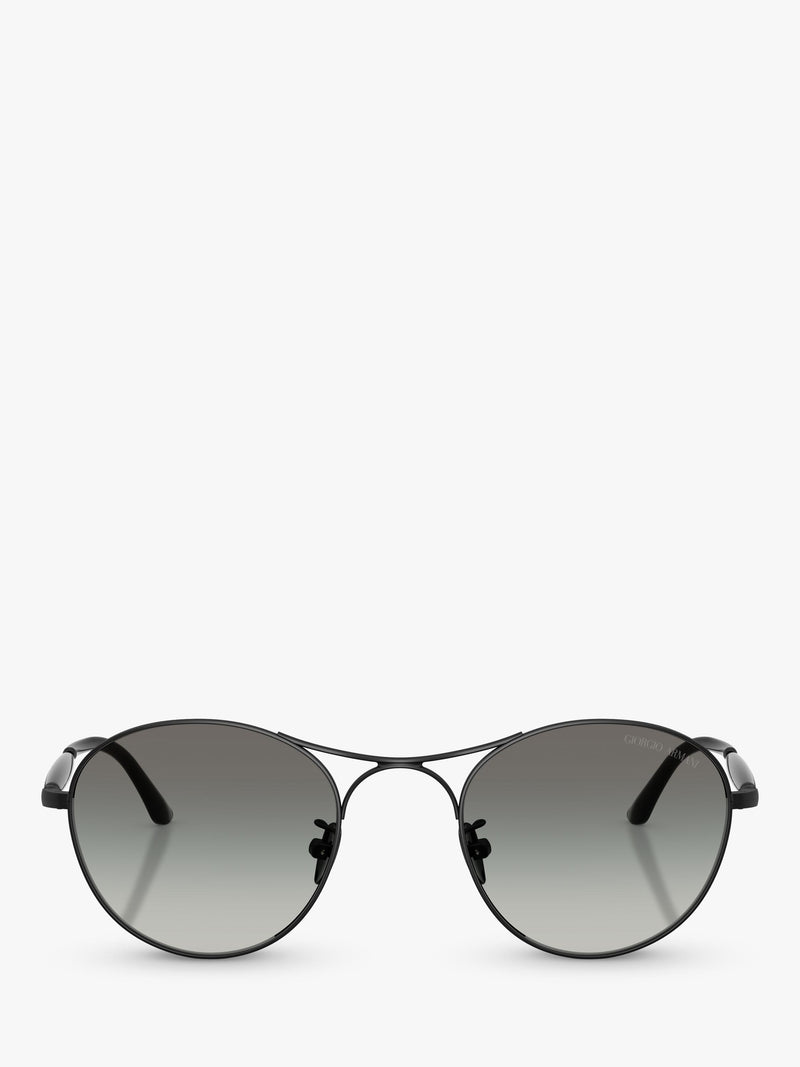 Armani Exchange AR6177 round sunglasses black frame grey gradient lens - British product