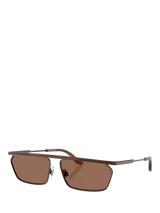 John Lewis Dolce & Gabbana DG2327 Men's Rectangular Sunglasses, Matte Brown/Brown- Buy online at McGrocer