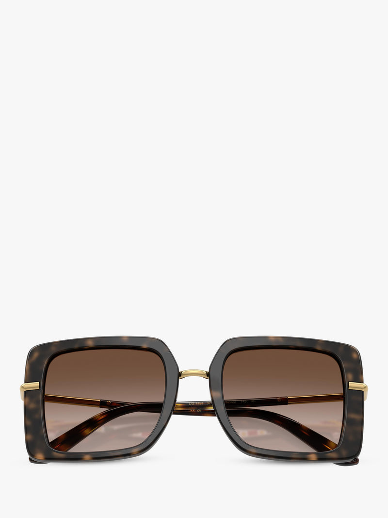 Dolce & Gabbana square sunglasses brown frame gradient lenses - British product