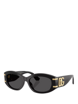 John Lewis Dolce & Gabbana DG4502 Women's Oval Sunglasses Black/Grey- Buy online at McGrocer