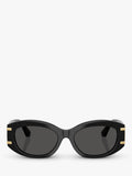 Dolce & Gabbana oval sunglasses 55mm black grey, imported from the UK