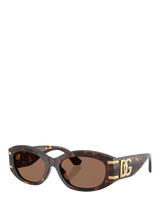 John Lewis Dolce & Gabbana DG4502 Women's Havana Oval Sunglasses- Buy online at McGrocer