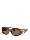 Dolce & Gabbana oval sunglasses Havana/Brown polyamide lenses, UK version