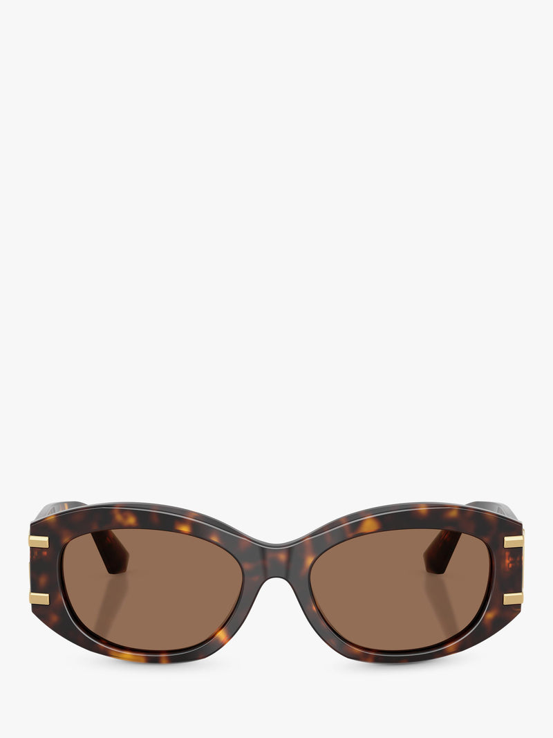 Dolce & Gabbana oval sunglasses Havana/Brown polyamide lenses, UK version