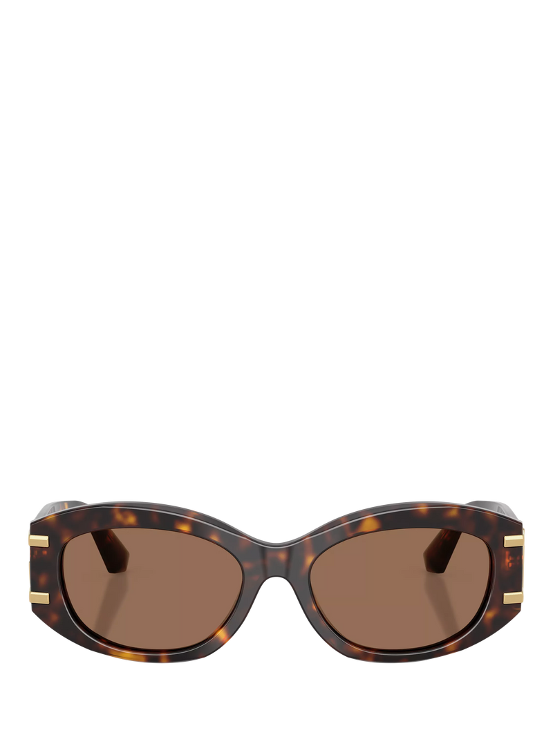 Dolce & Gabbana oval sunglasses Havana/Brown polyamide lenses, UK version