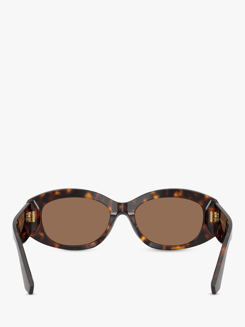 Dolce & Gabbana oval sunglasses Havana/Brown polyamide lenses, UK version