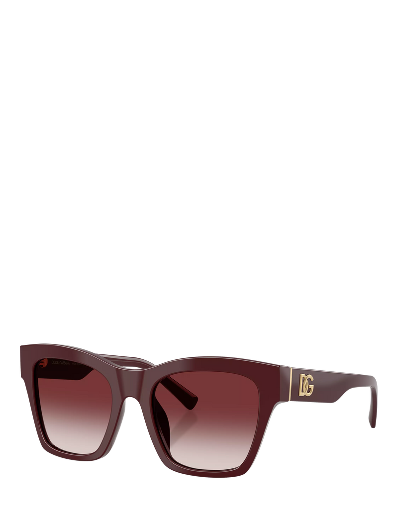 Dolce & Gabbana square sunglasses bordeaux/red gradient 53mm, imported from the UK