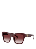Dolce & Gabbana square sunglasses bordeaux/red gradient 53mm, imported from the UK