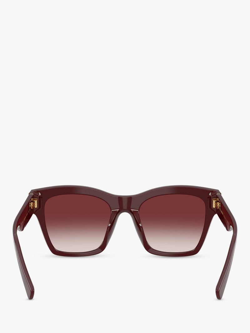 Dolce & Gabbana square sunglasses bordeaux/red gradient 53mm, imported from the UK