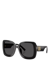 John Lewis Dolce & Gabbana DG45135 Women's Square Sunglasses, Black/Grey- Buy online at McGrocer