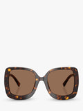 Dolce & Gabbana women's square sunglasses Havana/Brown 55mm (British brand)