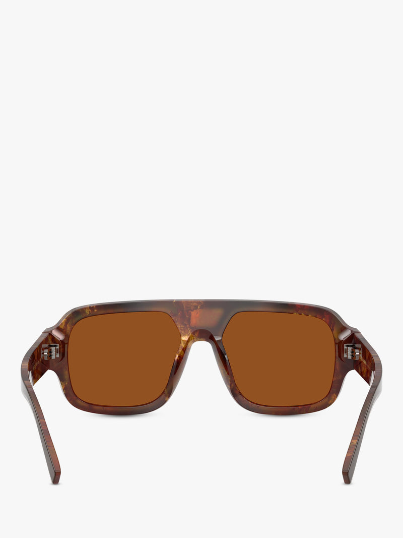 Dolce & Gabbana men's square sunglasses dark brown, imported from the UK