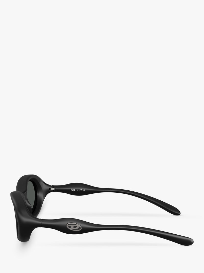 Diesel oval sunglasses matte black grey lenses (British brand)