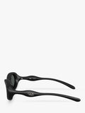 Diesel oval sunglasses matte black grey lenses (British brand)
