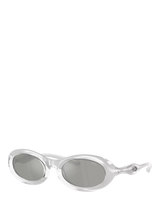 John Lewis Diesel DL3011 Unisex Oval Sunglasses Metallic Crystal/Mirror Grey- Buy online at McGrocer