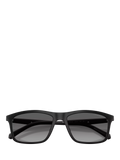 Emporio Armani rectangular sunglasses matte black grey gradient, imported from the UK
