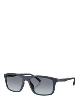 John Lewis Emporio Armani EA4257 Men's Rectangular Sunglasses, Matte Blue/Blue Gradient- Buy online at McGrocer