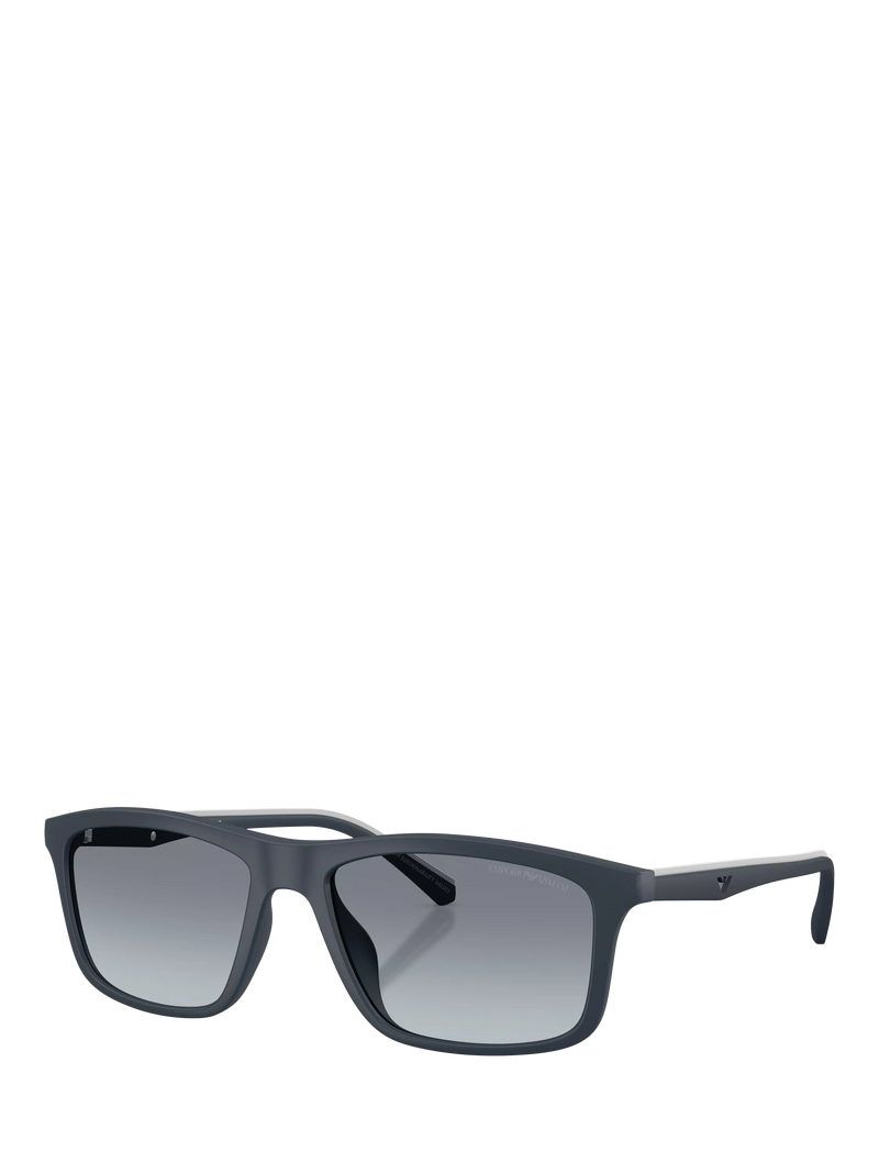 Emporio Armani rectangular sunglasses matte blue gradient - British product
