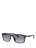 Emporio Armani rectangular sunglasses matte blue gradient - British product