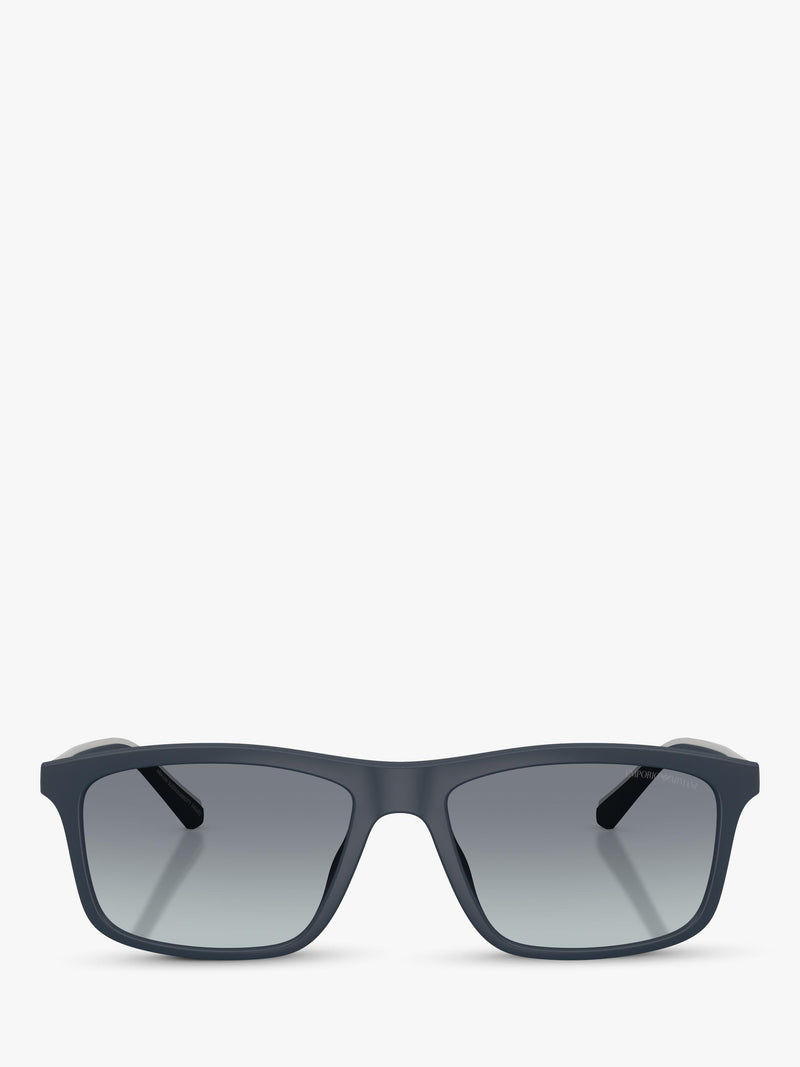 Emporio Armani rectangular sunglasses matte blue gradient - British product