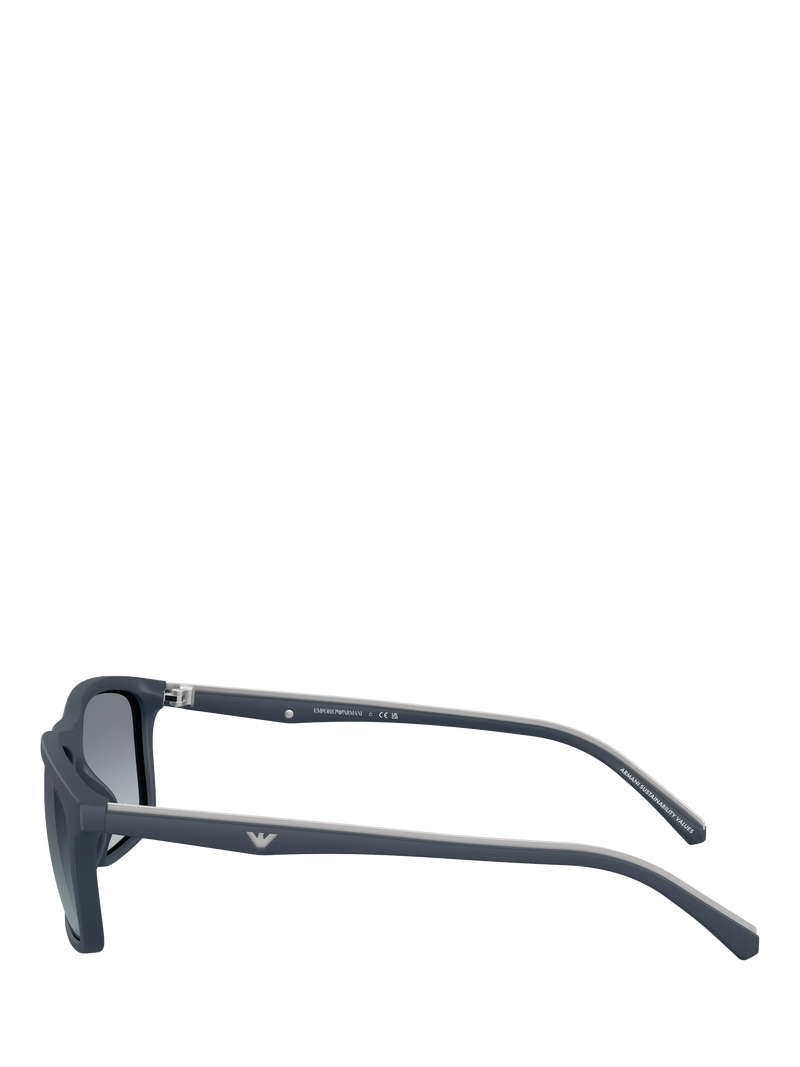 Emporio Armani rectangular sunglasses matte blue gradient - British product