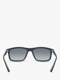 Emporio Armani rectangular sunglasses matte blue gradient - British product