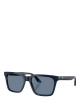 John Lewis Emporio Armani EA4260 Men's Polarised Square Sunglasses Shiny Opal Blue/Light Blue- Buy online at McGrocer