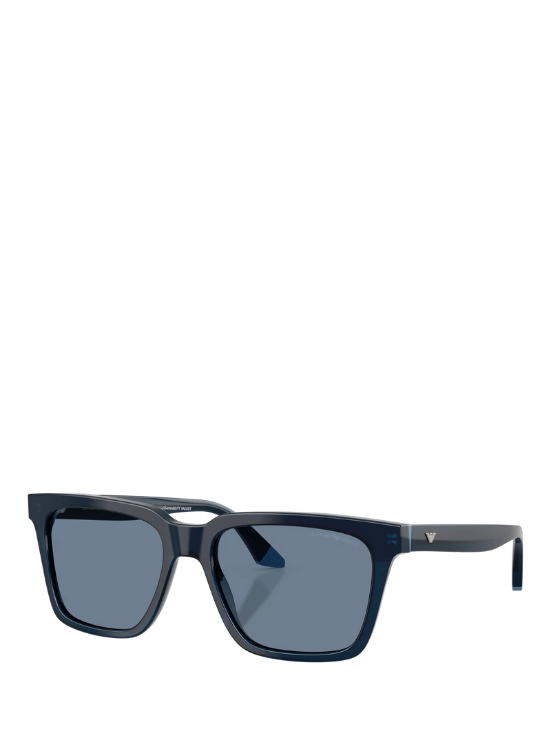 Emporio Armani polarised square sunglasses blue acetate - British product