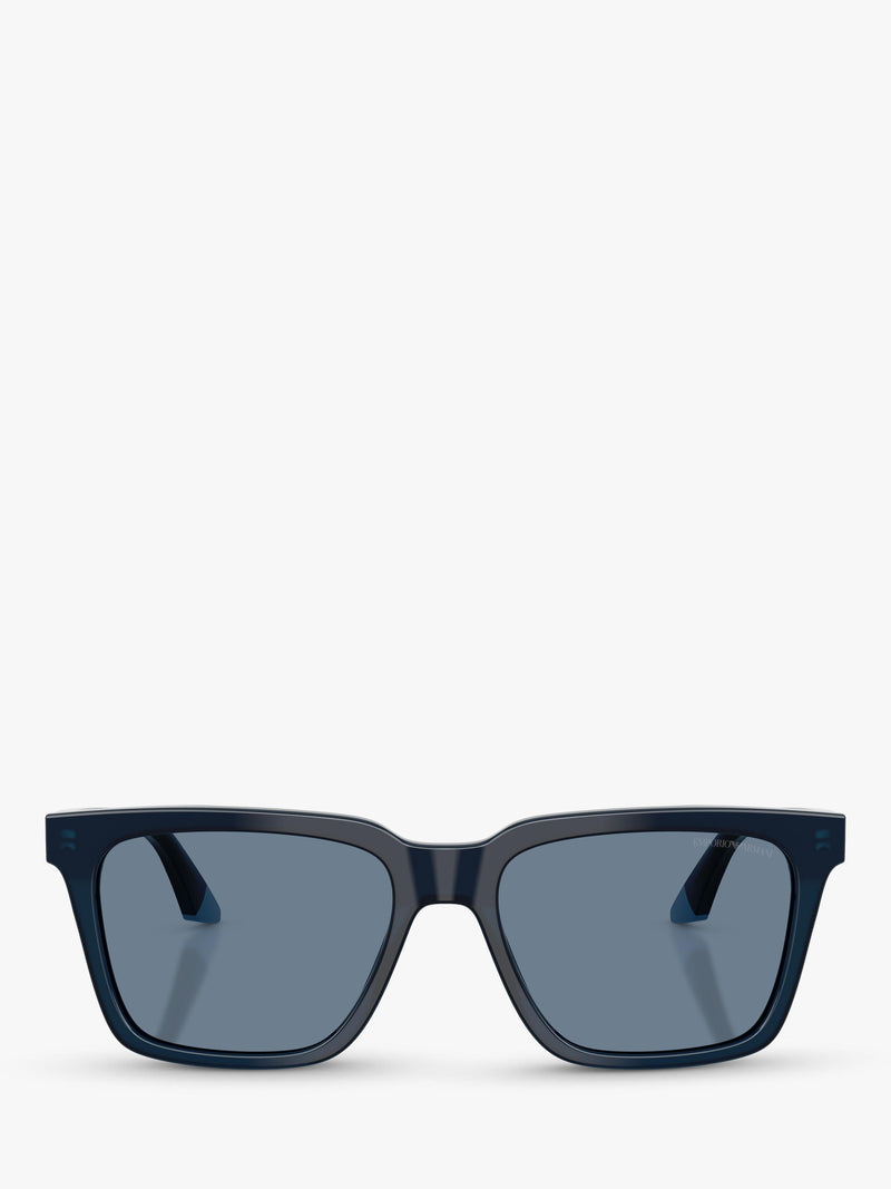 Emporio Armani polarised square sunglasses blue acetate - British product