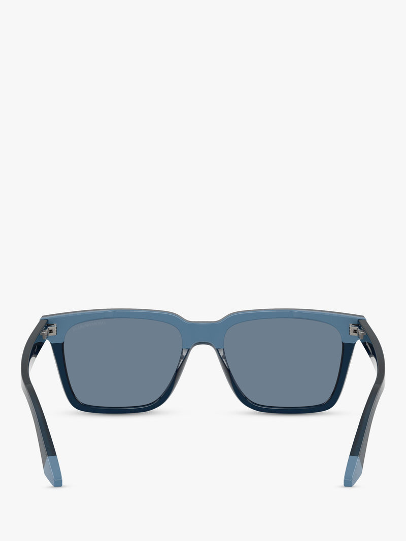 Emporio Armani polarised square sunglasses blue acetate - British product