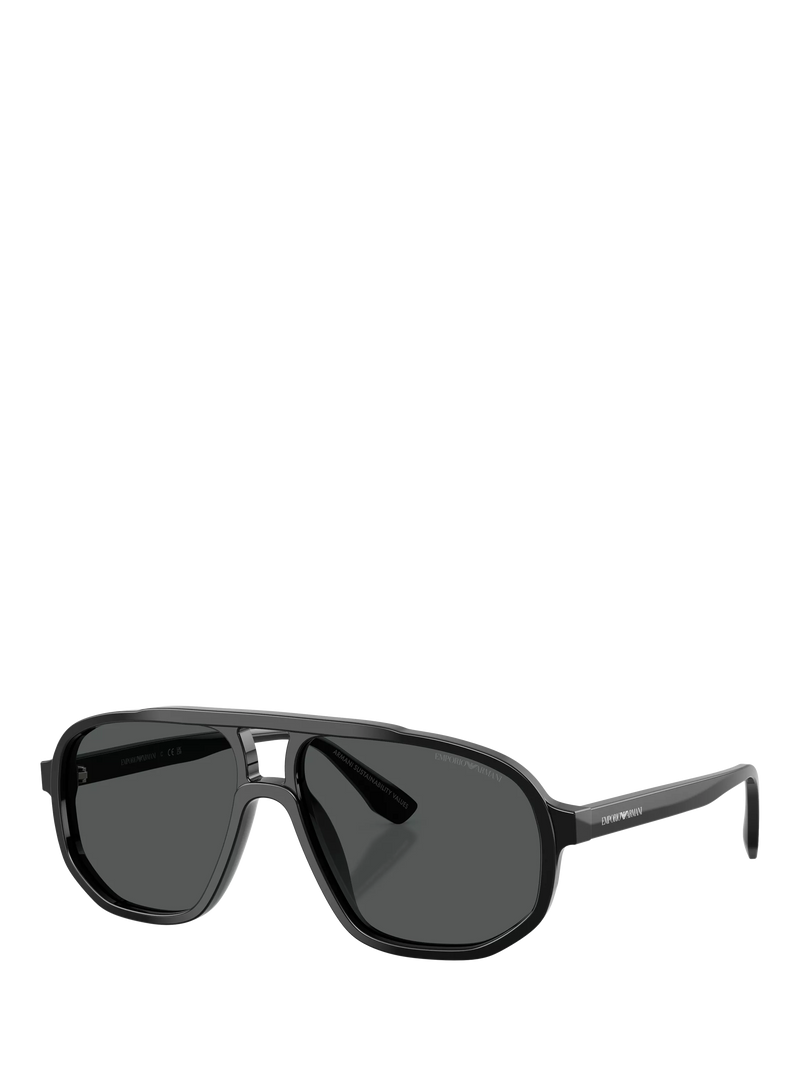 Emporio Armani aviator sunglasses black frame 57mm, UK version