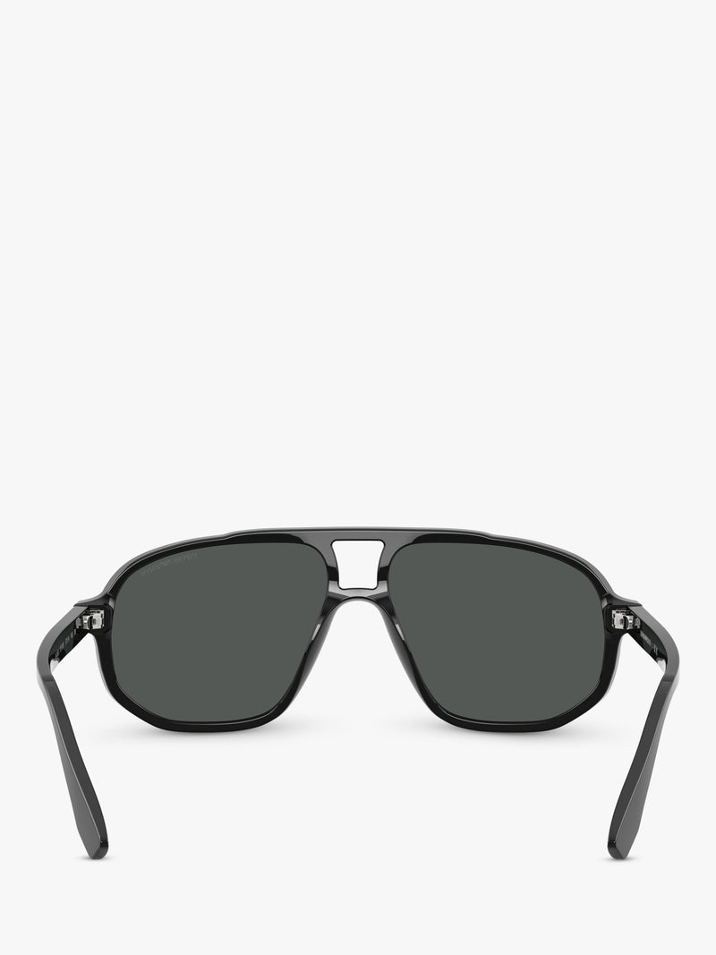 Emporio Armani aviator sunglasses black frame 57mm, UK version